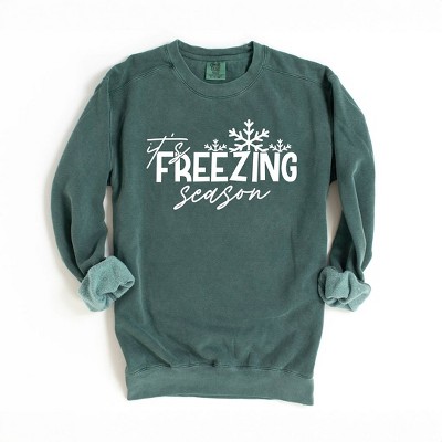 Simply Sage Market Women's Garment Dyed Graphic Sweatshirt It's Freezing Season