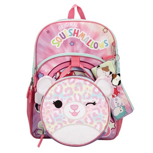 Squishmallow Michaela the Leopard Backpack with Plush Fabric