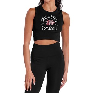 Women's California State University, Chico Mascot Sleeveless Crop Top Tank - 1 of 4