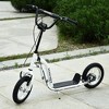 VYNXARIA White Kick Scooters for Kids 5+ with Adjustable Handlebar and 12" Inflatable Front Wheel - 2 of 4
