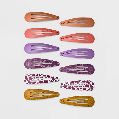 Snap Hair Clip 12pk - Wild Fable™ Brown/Pink/Purple