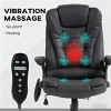 High Back Executive Office Chair with Reclining Backrest and Soothing Vibration, Adjustable Desk Chair with Remote-3irtyhousy - 2 of 4