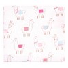 Hudson Baby Infant Girl Cotton Flannel Receiving Blankets Bundle, Llama, One Size - 2 of 2