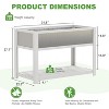 Acekool Wooden Raised Garden Bed with Legs and Storage Shelf, Mobile Elevated Planter for Vegetables, Flowers, Herbs, Patio or Backyard - 3 of 4