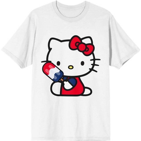 Hello Kitty Patriotic Popsicle Women’s White Crew Neck Short Sleeve T-shirt - image 1 of 2