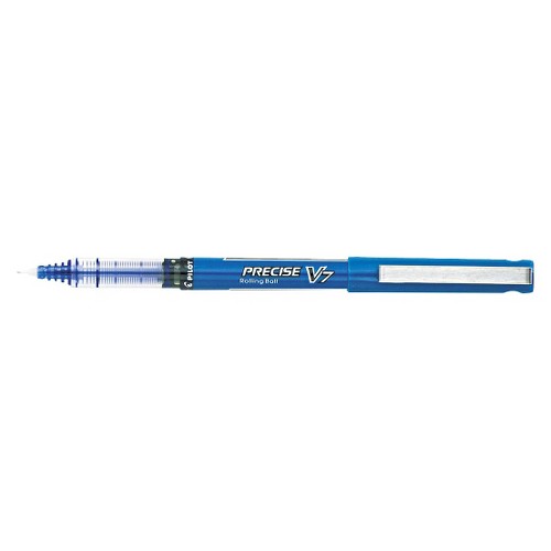 Pilot Precise V7 Roller Ball Stick Pen, Needle Point, 0.7mm Fine - Blue Ink (12 Per Pack)