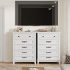 7 Drawer Dresser for Bedroom,54 Inch Wide Wood Storage Chest, Freestanding Closet Organizer for Living Room, Entryway - 2 of 4