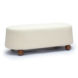 TOV Furniture Jaine Boucle Upholstered Large Ottoman - 1 of 4