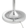 Barnes and Ivy Romley Traditional 3-Piece Floor and Table Lamp Set Silver Clear Chrome Finish Crystal Metal White Shade Living Room Bedroom Bedside - 3 of 4