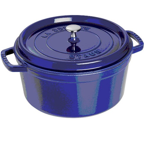 Staub Cast Iron 2.75-qt Round Cocotte - Dark Blue : Target