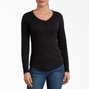 Dickies Women's Henley Long Sleeve Shirt - 1 of 2