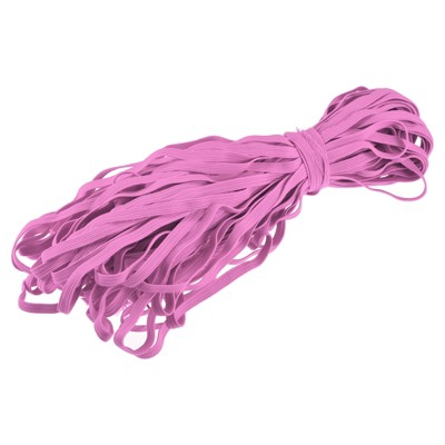 Unique Bargains Flat Elastic Band for Sewing Braided Stretch Strap Cord Rope for Wigs Craft DIY