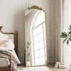 65"x22"  Arched Full Length Mirror Metal Vintage Mirror Baroque Style,Antique Gold - 3 of 4