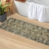 Washable Distressed Floral Print Bedroom Rugs, Retro Accent Non Slip Oriental Floor Carpet for Living Room Dining Room - 4 of 4
