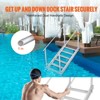 VEVOR Dock Ladder, 43''-51'' Adjustable Height, 500 lbs Load Capacity, Aluminum Alloy 6 Steps Pontoon Boat Ladder - 3 of 4