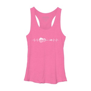 Women's Design By Humans Nature Guitar Heart Beat By Maryedenoa Racerback Tank Top - 1 of 2
