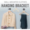 Pipe Decor 1/2 in. x 12 in. Noir Black Clothing Hanging Bracket Kit, 4 Pack - 4 of 4