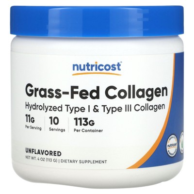 Nutricost Grass-Fed Collagen, Unflavored, 4 oz (113 g)