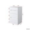 SKRAN 3 in 1 Vanity Desk with open Top Mirror,Small Make Up Vanity Set with Visible Glass Desktop with 3 Drawers,Dressing Table for Bedroom,White - 4 of 4