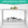 Stainless Steel Work Table, NSF Commercial Grade, Adjustable Shelf, Silver - 4 of 4