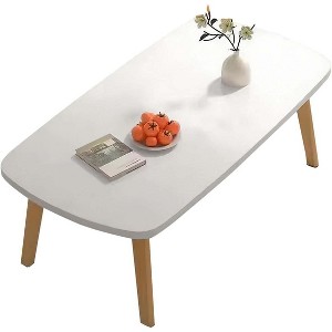 Foldable Coffee Table, 31.50 * 19.68 * 17.32Inch Folding Floor Table, Minimalist Display Wooden Floor Desk, Foldable Low Table Ideal - 1 of 4