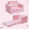 Inhand Kids Sofa, 2-in-1 Soft Toddler Couch Fold Out, Toddler Chair Comfy with Cute Designs, Convertible Sofa to Lounger for Girls and Boys - 2 of 4