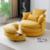 GDFStudio Buck Modern 360° Swivel Corduroy 36"W Chair with Storage Ottoman - 2 of 4