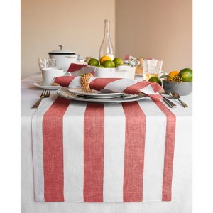 Solino Home Striped Linen Table Runner | Cabana Stripe - 1 of 4
