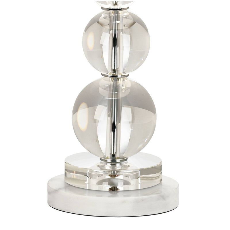 Vienna Full Spectrum Modern Table Lamp 26 1/2" High Round White Marble Riser Crystal Spheres Drum Shade for Bedroom Living Room, 5 of 6