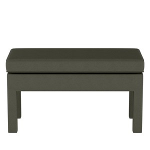 Upholstered Bench in Linen Slate Gray - Threshold , Grey Gray
