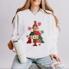Christmas Tree Patchwork Print - Women's Lightweight Garment Dyed Sweatshirt - 2 of 3