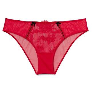 Adore Me Women's Jenni Bikini Panty 1x / Barbados Cherry Red. : Target