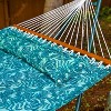Sunnydaze 2-Person Quilted Printed Fabric Spreader Bar Hammock/Pillow with S Hooks and Hanging Chains - 450 lb Weight Capacity - 2 of 4