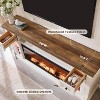SinCiDo Farmhouse Fireplace TV Stand for 80 Inch TV, 42″ Electric Fireplace Media Cabinet w/ LED lights & drawers & cabinets - 4 of 4