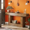 KTMBDW 63" Console Table, Farmhouse 2-Tier Entryway Table with U-Shaped Base, Narrow Long Wood Sofa Table Behind Couch Table for Living Room, Hallway - 2 of 4
