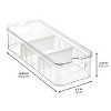 iDESIGN Crisp Plastic Refrigerator and Pantry Large Divided Modular Stacking Bin with Handle Clear - image 4 of 4