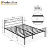 Metal Platform Bed Frame with Headboard, Footboard, Under-Bed Storage, No Spring Mattress Required, Easy to Assemble and Noiseless - 2 of 4