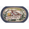 Earth Rugs Gone Fishing Oval Accent Tread – Country Farmhouse Style 20"x30" - 2 of 3
