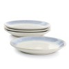 Gibson Blue Rim 4 Piece 8.25 Inch Round Stoneware Dessert Plate Set in Blue - 2 of 4