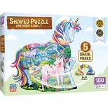 MasterPieces 100 Piece Shaped Jigsaw Puzzle - Unicorn Family - 14"x19"