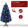 Angel Sar 6FT Fiber Optic Christmas Tree, Star Top with 230 PVC Branches, Pre-Lit Green Tree for Holiday Home Decor - 3 of 4