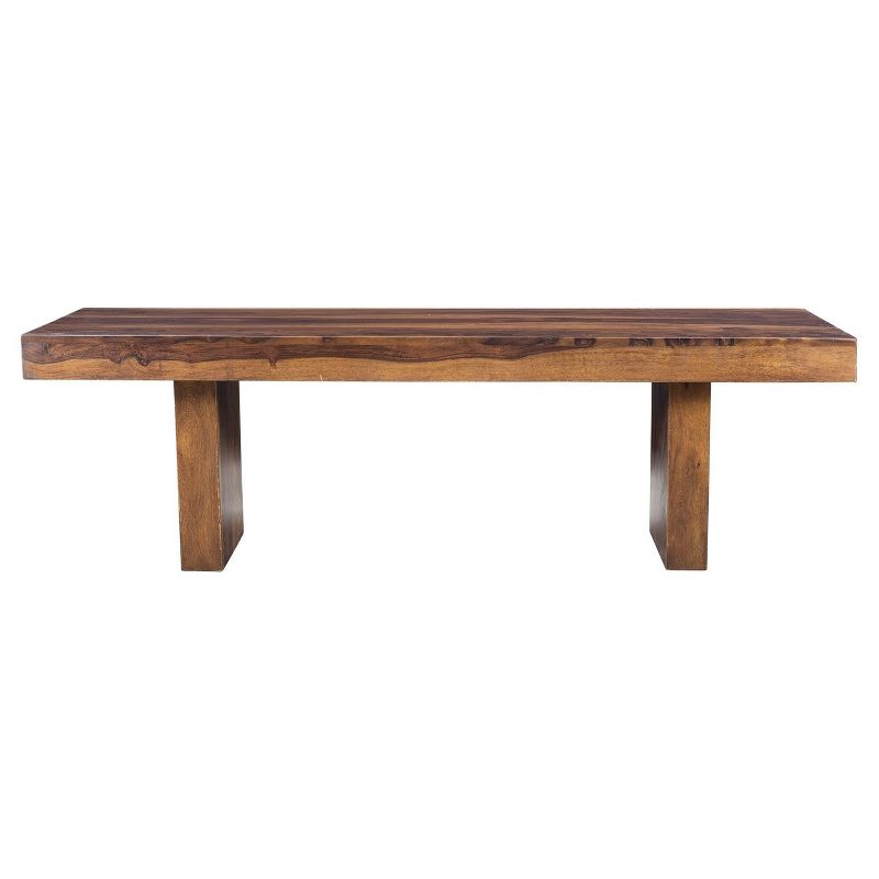 Solid Sheesham Wood 60&#34; Cube Bench - Timbergirl, 1 of 7