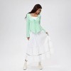 Women's V-Neck Knotted Long Sleeve Blouse - Wild Fable™ - 3 of 4