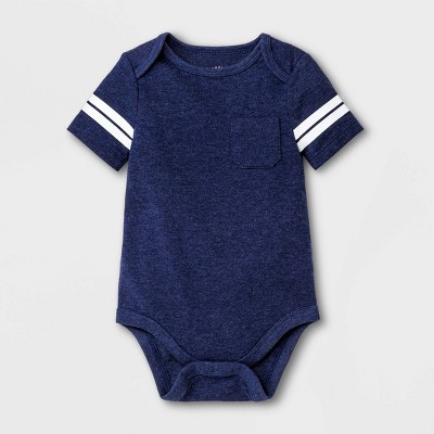 Image of Baby Boys' Pocket Bodysuit - Cat & Jack™ Navy Blue 6-9M