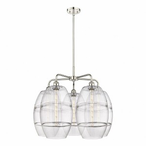 Vaz - 5 Light Stem Hung Chandelier In Industrial Style-24 Inches Tall and 28 Inches Wide - 1 of 1