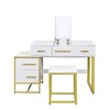 NicBex Modern Makeup Vanity Set with Mirror, 4-Drawer Dresser Table & Nightstand, Bedroom Storage Cabinet, Dresser for Bedroom - 3 of 4