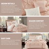 24 Pcs Essentials RIAB Faux Silk Bedding Set, Luxury Lavish Tufted Detailed Comforter for All Season, Solid Royal Style Traditional Prime Cozy Bed Set - 3 of 4