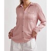 Women's Textured Button Up Pant Set - entro - 2 of 4