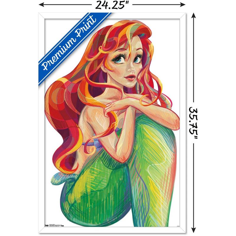 Trends International Disney The Little Mermaid - Ariel - Stylized Framed Wall Poster Prints, 3 of 7