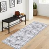 Vintage Distressed Floral Medallion Area Rug Machine Washable Soft Floor Carpet for Home Office - 3 of 4